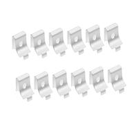 Veemoon 12pcs Aluminum Alloy Pilaster Shelf Clip Support with Glass Shelf Holders for Home Commercial Industrial Shelving Versatile Storage Rack Wall Support