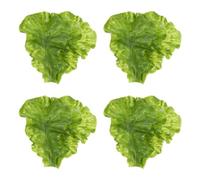 Veemoon 12Pcs Artificial Lettuce Leaves, Fake Green Vegetables Leaves Realistic Pvc Lettuce Simulation Salad Food Decoration for Fruit Shop Photo Props Model Kitchen Party