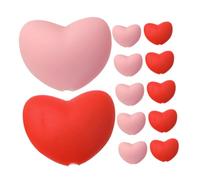 Veemoon 12pcs Drop Needle Caps Heart Shaped Silicone Knitting Stoppers for Yarn Ball Cute Stitch Stoppers for Knitting Needles Protection and DIY Beginner Projects