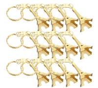 Veemoon 12pcs Eiffel Tower Keyring Charms, Mini Eiffel Tower Metal Keychain French Landmark Key Ring Pari Keychain for Girl Women Purse Bag Backpack Vintage (golden)