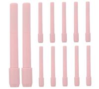 Veemoon 12pcs Eyebrow Pencil Extender with Built Brow Brush Hygienic Artist Pencil Holder for Precise Natural Brow Application Lightweight Travel Makeup Tool