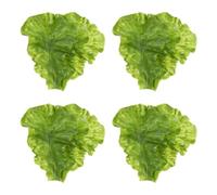Veemoon 12Pcs Fake Lettuce Leaves Realistic Artificial Vegetable Leaves Simulation Green Lettuce Plate Pvc Vegetables Salad Food Decoration for Fruit Shop Photo Props Model Kitchen Party Ornament