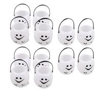 Veemoon 12pcs Ghost Candy Bucket Halloween Party Decor Supplies Trick Treat Container Plastic Candy Jar for Boys and Girls Treats Storage Pails