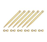 Veemoon 12pcs Gold Standoff Wall Mounts with M4 Screws 7mm Diameter for Desktop Photo Frame Supports and Wedding Table Sign Holders Heavy Duty Picture Frame Fasteners