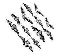 Veemoon 12pcs Halloween Bat Wall Stickers Glow in The Dark Hanging Bats Outdoor Halloween Decoration Plastic outside Decor for Wall Decoration Mini Plastic Pp Black