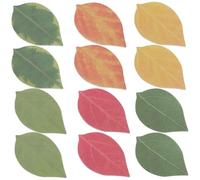 Veemoon 12pcs Leaf Shaped Sticky Memo Pads Paper Notes for Workplace Organization and Home Use, Portable and Brighten Your Desk, for Students and Office