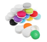 Veemoon 12pcs Leakproof Cosmetic Lens Container Set Portable Small Lens Box for Daily Use for Travel and Outdoor Activities Protects Contacts from Dust and Overflow