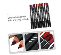 Veemoon 12Pcs Lip Liner Pencil Matte Finish Smooth Texture Lip Lining Pencils for Makeup Supplies