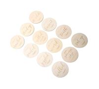 Veemoon 12pcs Memory Cards Wooden Newborn Photography Props for Capturing First Year Moments Thick for Shower and Special Events