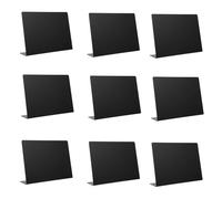 Veemoon 12pcs Mini Chalkboard Display Blackboards with Stand Portable Reusable Message Price Boards for Restaurant Table Signs Lightweight Plastic Writing Boards for Food Labels and Shop
