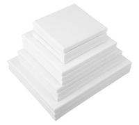 Veemoon 12pcs Mini Cotton Canvas Boards for Painting Small Square Blank Canvas to Sturdy Cotton Cloth Drawing Boards for Artists Daily Practice and Textured Oil Painting
