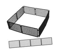 Veemoon 12Pcs Miniature Military Fence Model Black Realistic Prison Wall Privacy Gate for War Scenes and Farm Animal Enclosures Quick Assembly Decorative Mesh