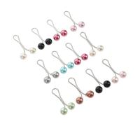 Veemoon 12pcs Multicolor Pearl Shawl Clips U Shape Scarf Brooches for Women Hair Safe Hijab Pins Elegant Accessories for Secure Styling and Vibrant Outfit Enhancement