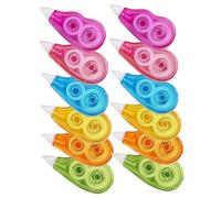 Veemoon 12Pcs Portable Correction Tapes for Students Safe Non-toxic School Stationery with Coverage Write Surface Random Candy Colors for Handwritten and Art Document Mistake Random Color