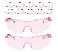 Veemoon 12pcs Protective Goggles for - Pink Safety Glasses with Lenses for Cs Gaming, Science Lab, Party and Outdoor Sports - Windproof Eyewear