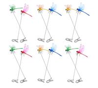 Veemoon 12pcs Realistic 3d Dragonfly Clips for Hats and Outdoor Decor Artificial Dragonfly Hat Clips in Red Green Yellow Blue Decorative Set for Sun Backpacks and Garden Accessories
