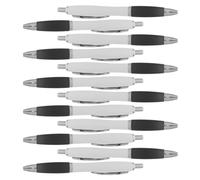 Veemoon 12pcs Retractable Ballpoint Pens with Black Ink, Medium 1.0mm Point, Plastic Body, White Colour, Smooth Writing for Meetings and Creative Projects