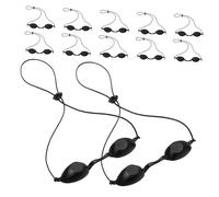 Veemoon 12pcs Reusable Silicone Eye Shades for Tanning Bed Lightweight Black Protective Goggles for Sun Salon Lash Care and Ipl Therapy