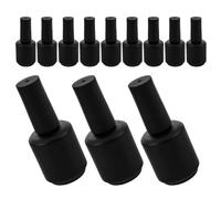 Veemoon 12pcs Sample Glass Vials Nail Polish Storage Bottles Glass Sample Vials Small Empty Bottles Makeup Nail Oil Containers Art Empty Container DIY Art Tools Black