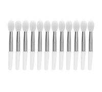Veemoon 12pcs Silicone Lipstick Applicator Brush Set for Smooth Makeup Application Mini Lip Balm Brushes with Transparent White Design for Travel Professional and Home Use
