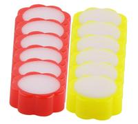 Veemoon 12pcs Sponge Finger Moistener for Financial Supplies Flower Shape Sponge Pads Moistens Fingertips for Paper Sorting Suitable for Banks and Supermarkets