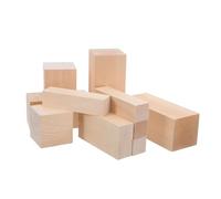 Veemoon 12pcs Unfinished Basswood Carving Blocks Set - Small and Medium Wood Cubes for Woodworking, DIY Crafts, and Whittling Projects - Natural Woodcraft Blocks for Beginners and Experts