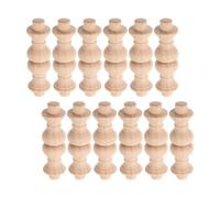 Veemoon 12pcs Unfinished Wood Baluster Posts for Staircase and Deck Railing Solid Wood Construction Khaki Colour Exceptional Strength for Home Improvement Projects