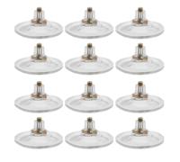 Veemoon 12pcs Waterproof PVC Suction Cup Hooks with 55mm Suction Pads and M6 Screw Nut Strong Holder Hooks for Glass Bathroom Wall Car Shade and Home Organization