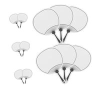 Veemoon 12PCS White Plain Cardstock Fan Shaped Bookmarks for DIY Projects Hanging Labels for String Creative School Supply Presents and Crafting Tags