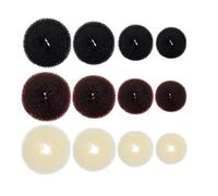 Veemoon 12pcs Women Chignon Maker Hair Bun Makers for Curly Bun Hairband Styling Accessories