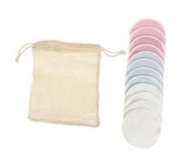 Veemoon 13pcs Double Layer Bamboo Fiber Makeup Remover Pads Reusable Facial Storage Bag for Makeup Removal