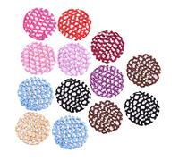 Veemoon 13pcs Elastic Crocheted Hairnets Bun Cover Snood for Women Flight Attendant Dancers Mixed Colors Professional Hair Accessories for Hair Styling