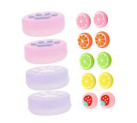 Veemoon 14Pcs Slip Silicone Thumb Caps Controller Grips with Luminous Cat Claw and Fruit Designs Enhanced Grip and Comfort for Gaming Controllers Replacement Joystick Stick Covers