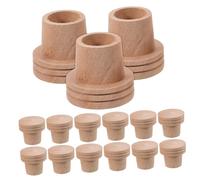 Veemoon 15 Pcs Moxa Stick Fire Extinguisher with Base and Cap for Moxibustion Therapy Natural Wood Material for Massage Parlors and Wellness Cupping Treatments