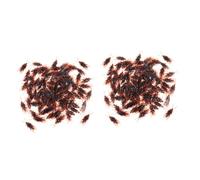 Veemoon 150 Pcs Realistic Fake Roaches - Plastic Prank Insects for April Fools' Day - Halloween Parties & Jokes Perfect Novelty Prop for & Decorations