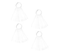 Veemoon 150Pcs Nail Polish Color Display Boards for Salon and Personal Use Practice Nail Art with Transparent Fan-shaped Tips Use Manicure Color Contrast Cards