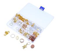 Veemoon 158pcs Dirty Braid Pendant Hair Braids Jewelry for Diy Decoration Creating Accessories for Messy Bun Styles