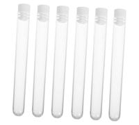 Veemoon 15pcs Clear Plastic Test Tubes with Caps Portable Eyelash Brush Storage Case for Makeup Organization Travel Convenience and Protective Design
