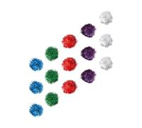 Veemoon 15pcs Glitter Sparkle Cat Balls 5cm Interactive Kitten Random Colors Pet Playthings for Indoor Cats and Home Use