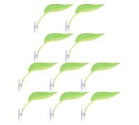 Veemoon 15PCS Leaf-Shaped Turtle Basking Platform with Suction Cups - Tree Frog Terrarium Accessories - Reptile Habitat Resting Spot for Geckos Frogs Toads or Lizards