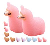 Veemoon 15pcs Miniature Resin Alpaca Figurines Set, Tiny Animal Garden Miniature Decor, Mixed Color Cute Alpaca Statues for Dollhouse Accessories and Landscape Random Color Random Style