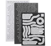 Veemoon 16 Sheets Decorative Sticker DIY Quote Stickers Vintage Timeless Paper with Excellent Texture Assorted Color for Collages and Photo Album Decoration