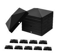Veemoon 16pcs Plastic Pyramid Fence Post Caps with Screws Durable Post Covers for Outdoor Garden and Patio Complete for Fence