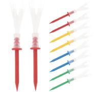 Veemoon 16pcs Professional Tees Plastic Golf Tees Consistent Depth Reduce Resistance Rigid Polymer Stake for Golfers Outdoor Training Practice Random Color