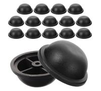 Veemoon 16pcs Suitcase Feet Kit, Luggage Bottom Support round Black Plastic Anti-slip Wear-resistant Feet Pad for Suitcase and Backpack DIY Travel, Quick Installation