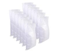 Veemoon 16pcs Waterproof Woven Sandbags Flood Barrier Bags Anti-flood Plastic Sand Bags for Outdoor Hurricane and Flood Prevention 35x60cm White Protective Sand Packs