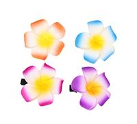 Veemoon 18 Pcs Plumeria Flower Hair Clips Set Hawaiian Hair Accessories for Weddings Parties Adjustable Non-Slip Design for Women Girls Random Color