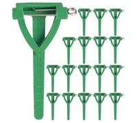 Veemoon 180pcs Green Triangle Boutonniere Pins for DIY Corsage Making Plastic Safety Brooch Clips for Wedding Flower Brooches, Buttonhole Pins for Bride and Groom