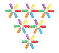 Veemoon 180pcs Wooden Chinese Checkers Pegs, Colorful Strategy Board Game Pawns Set with 6 Colors X 30 Pieces, Traditional Wooden Game Pieces for Family