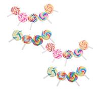 Veemoon 18pcs Colorful Candy Stick Pendants for DIY Jewelry Making Cute Fake Lollipops for Necklaces and Party Decorations Vibrant Sugar Charm Accessories